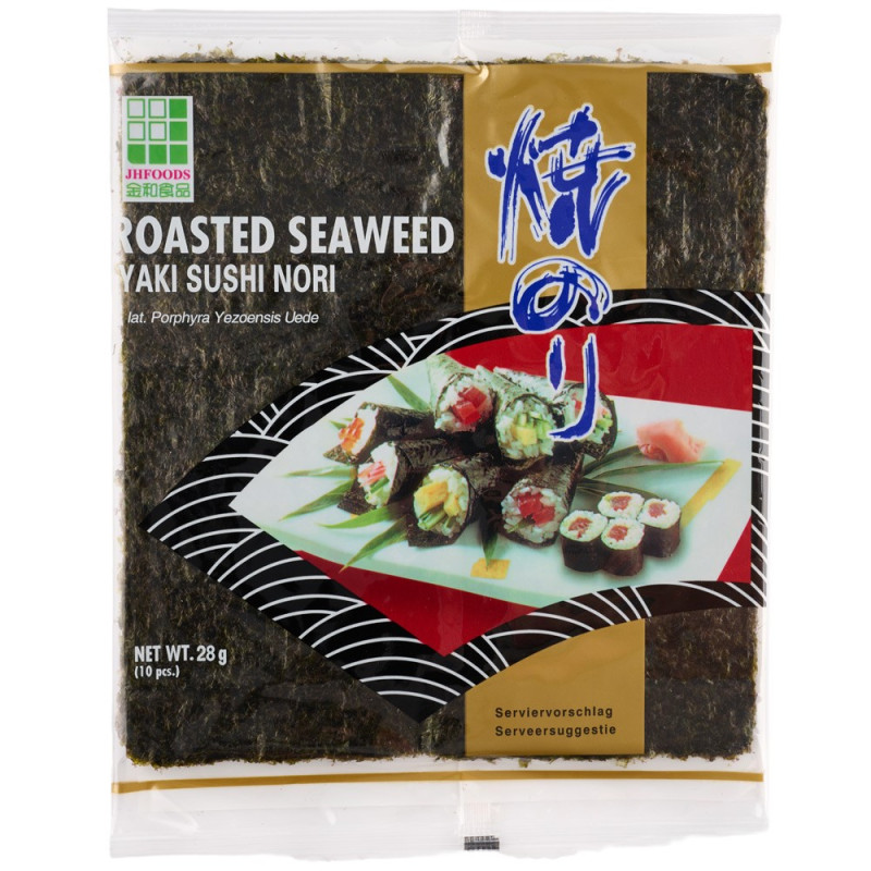 Alge marina NORI pentru SUSHI – JhFoods  28g /10buc 