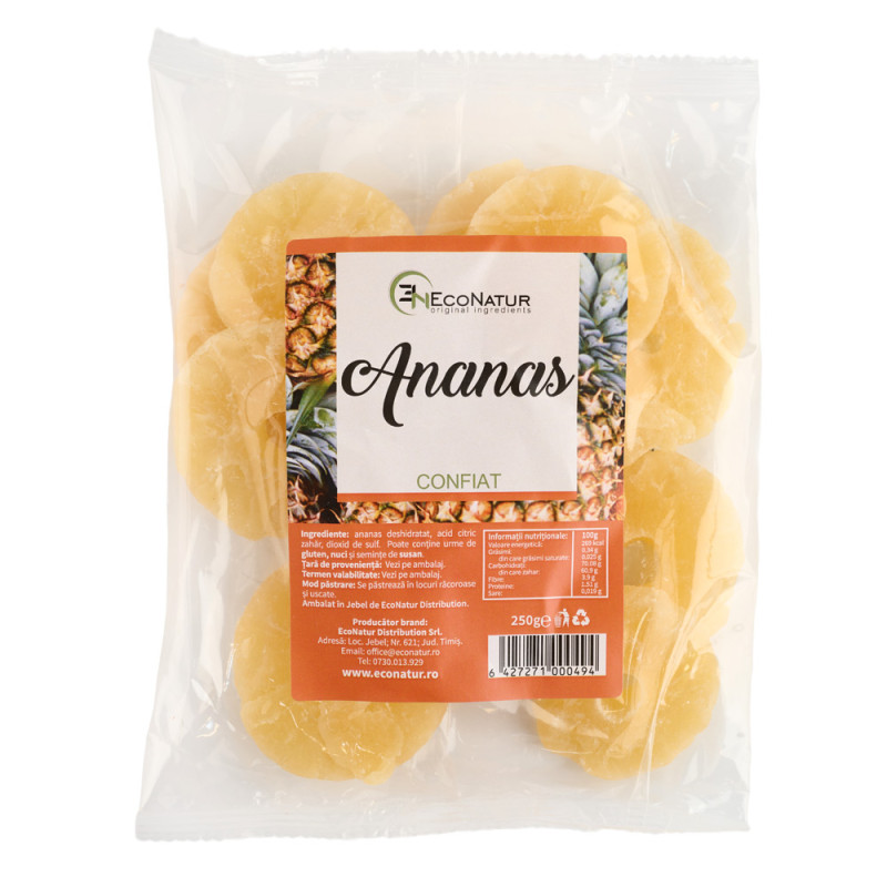 Ananas confiat 250g Econatur