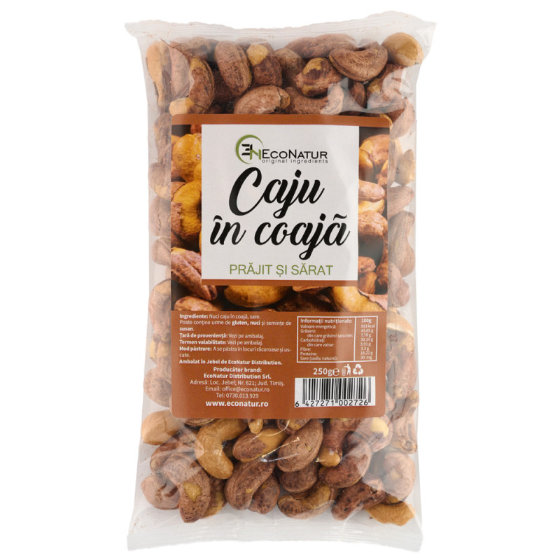 Caju in coaja prajite si sarate 250G EcoNatur