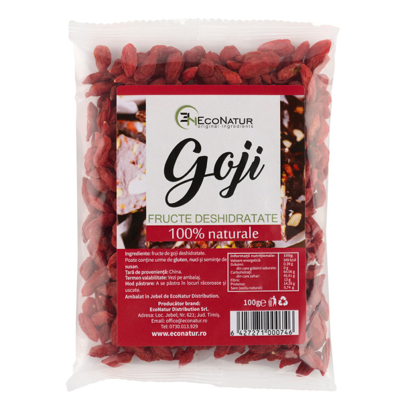 Goji, fructe deshidratate 100g Econatur