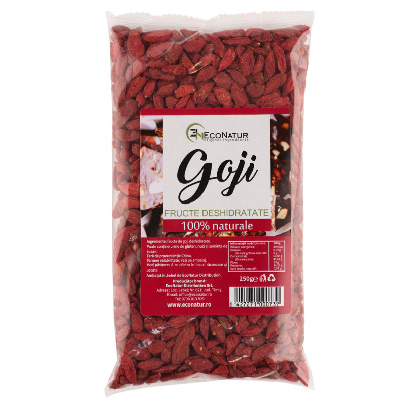 Goji, fructe deshidratate 250g Econatur