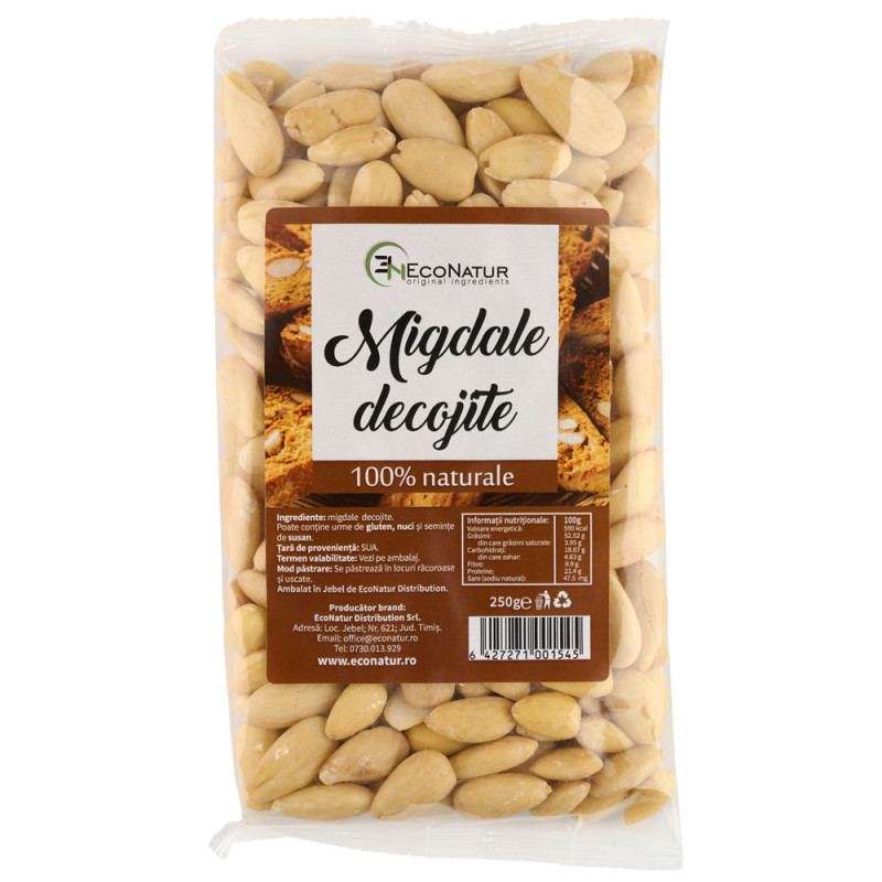 Migdale decojite crude 250g Econatur