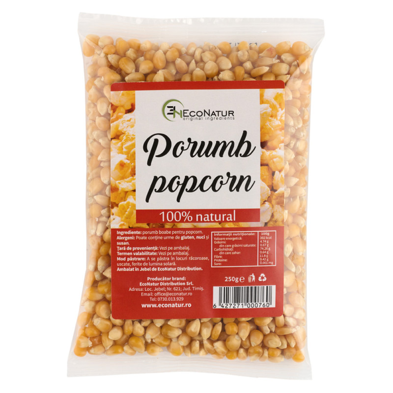 Porumb pentru popcorn 250g EcoNatur