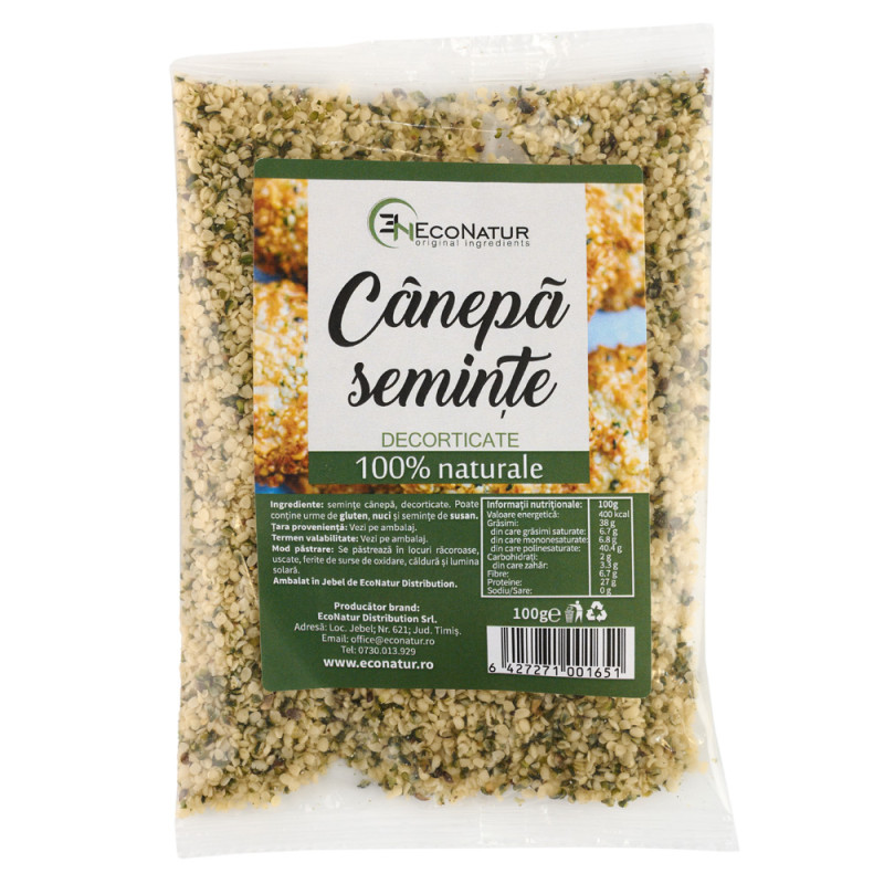 Seminte canepa decorticate 100g Econatur