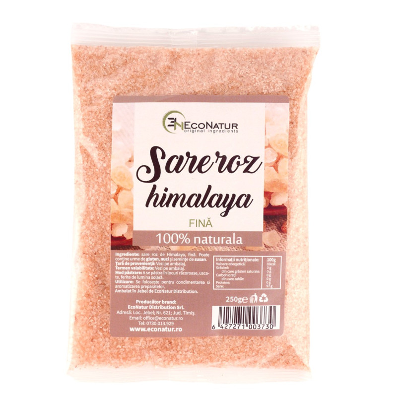 Sare roz de himalaya fina 250g EcoNatur