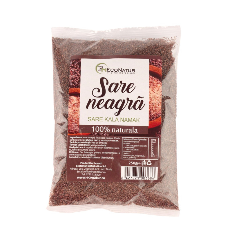 Sare neagra Kala Namak fina 250g EcoNatur