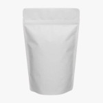 Pungi stand up albe 20X30X8CM reutilizabile cu fermoar (set 100buc) Pungi stand up albe 20X30X8CM reutilizabile cu fermoar (set 100buc)