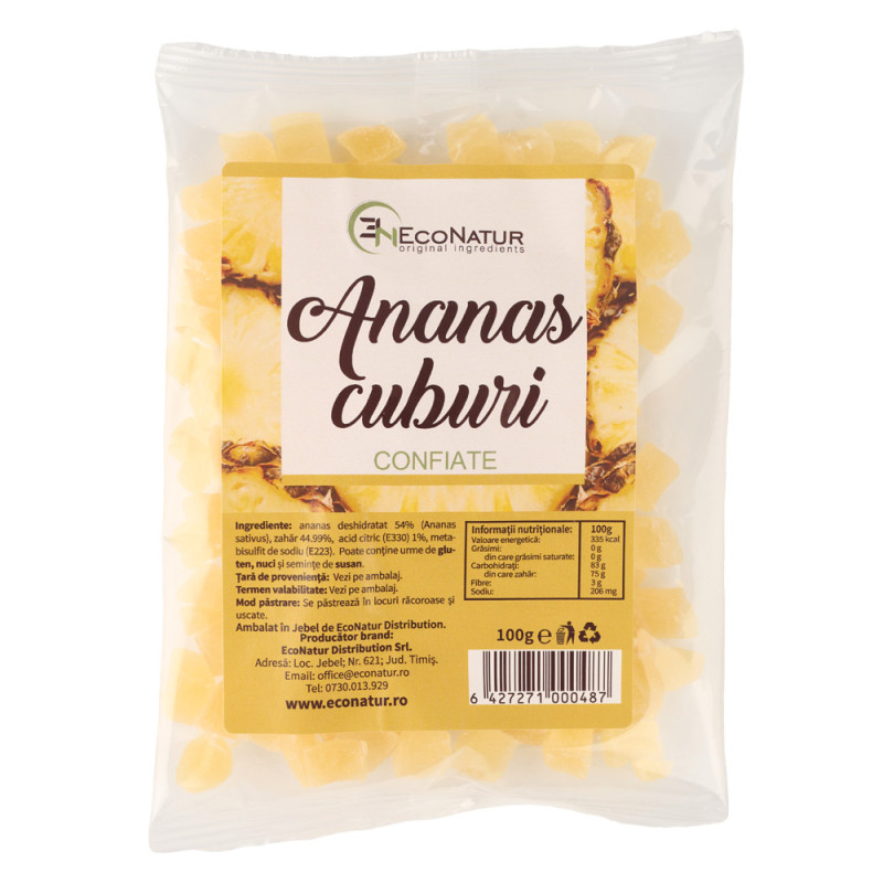 Ananas cuburi 100g EcoNatur