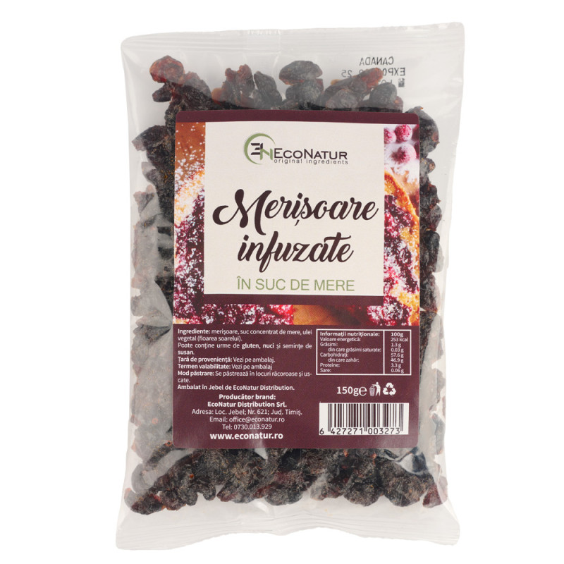 Merisoare infuzate in suc de mere 150G EcoNatur